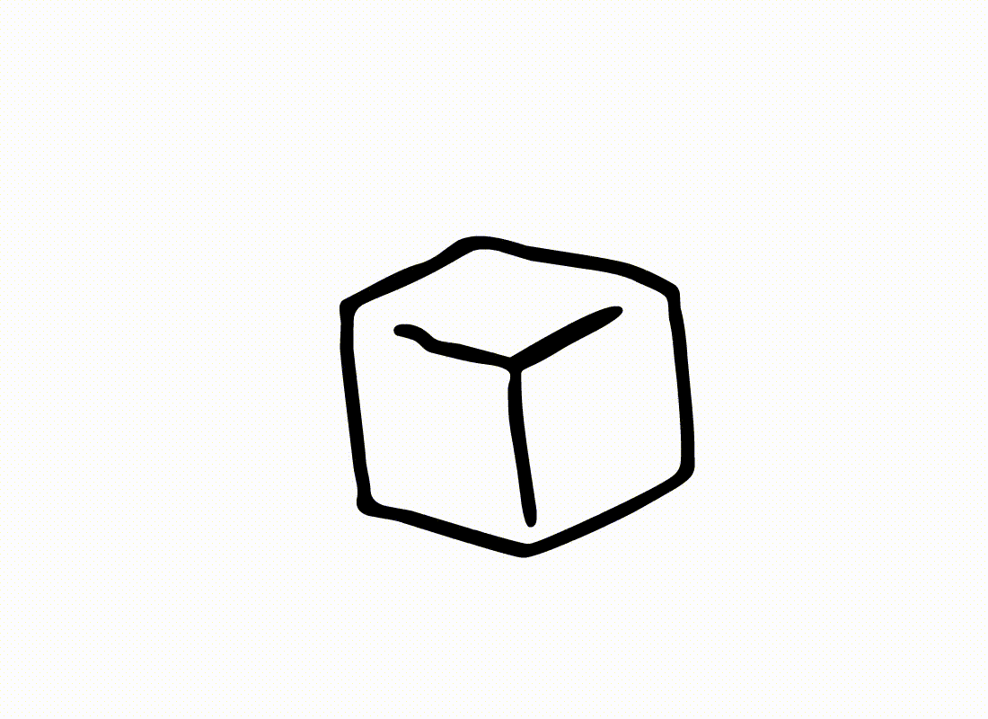 gif of a cube